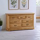 Canterbury Natural Solid Oak 3+4 Chest of Drawers