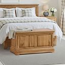 Canterbury Natural Solid Oak Blanket Box