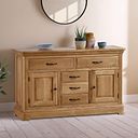 Canterbury Natural Solid Oak Large Sideboard