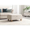 Carrington Storage Footstool in Ava Collection Natural Fabric