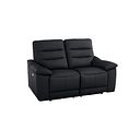 Carter 2 Seater Electric Recliner Sofa in Black Leather