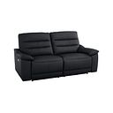 Carter 3 Seater Electric Recliner Sofa in Black Leather