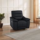 Carter Electric Recliner Armchair in Black Leather