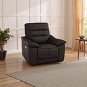 Carter Electric Recliner Armchair in Brown Leather