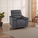 Carter Armchair in Dark Grey Leather