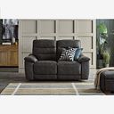 Carter 2 Seater Electric Recliner Sofa in Grey fabric