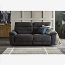 Carter 3 Seater Electric Recliner Sofa in Grey fabric