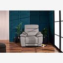 Carter Armchair in Light Grey Leather