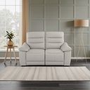 Carter 2 Seater Sofa in Off White Leather