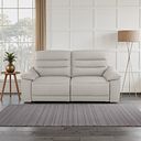 Carter 3 Seater Sofa in Off White Leather