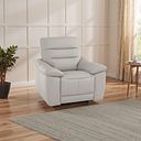 Carter Armchair in Off White Leather