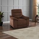 Carter Armchair in Ranch Dark Brown Fabric
