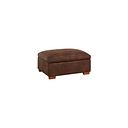 Carter Storage Footstool in Ranch Dark Brown Fabric