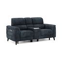 Cassius 2 Seater Power Recliner Console Sofa with Smart Screen and Speakers in Dexter Shadow Fabric