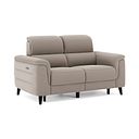 Cassius 2 Seater Power Recliner Sofa in Bella Latte Fabric