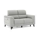Cassius 2 Seater Power Recliner Sofa in Bella Lead Grey Fabric