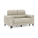 Cassius 2 Seater Power Recliner Sofa in Marble Cream Fabric