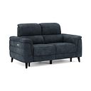 Cassius 2 Seater Power Recliner Sofa with Adjustable Power Headrests and Speakers in Dexter Shadow Fabric