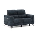 Cassius 2 Seater Power Recliner Sofa with Adjustable Power Headrests in Dexter Shadow Fabric