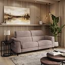 Cassius 3 Seater Power Recliner Sofa in Dexter Nutmeg Fabric
