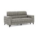 Cassius 3 Seater Power Recliner Sofa with Adjustable Power Headrests and Speakers in Marble Mink Fabric