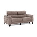 Cassius 3 Seater Power Recliner Sofa with Adjustable Power Headrests in Dexter Nutmeg Fabric