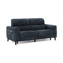 Cassius 3 Seater Power Recliner Sofa with Adjustable Power Headrests in Dexter Shadow Fabric