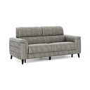 Cassius 3 Seater Power Recliner Sofa with Adjustable Power Headrests in Marble Mink Fabric