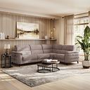 Cassius Left hand Corner Electric Recliner Sofa in Dexter Nutmeg Fabric
