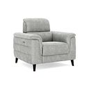 Cassius Power Recliner Armchair in Marble Silver Fabric
