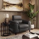 Cassius Power Recliner Armchair in Storm Leather
