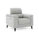 Cassius Power Recliner Armchair with Adjustable Power Headrest and Speakers in Bella Lead Grey Fabric