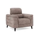 Cassius Power Recliner Armchair with Adjustable Power Headrest and Speakers in Dexter Nutmeg Fabric