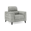 Cassius Power Recliner Armchair with Adjustable Power Headrest and Speakers in Dexter Stone Fabric