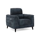 Cassius Power Recliner Armchair with Adjustable Power Headrest in Dexter Shadow Fabric
