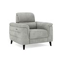 Cassius Power Recliner Armchair with Adjustable Power Headrest in Dexter Stone Fabric