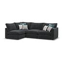 Malvern 4 Seat Right Hand Modular Corner Sofa in Charcoal fabric - Group 5