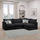 Malvern 4 Seat Right Hand Modular Corner Sofa in Charcoal fabric - Group 5