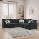 Malvern 5 Seat Modular Corner Sofa in Charcoal fabric - Group 3 