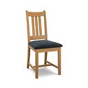 Classic Natural Oak Chair with Verona Charcoal Fabric Seat