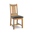 Classic Natural Oak Chair with Verona Chocolate Fabric Seat