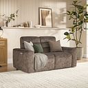 Cohen 2 Seater Electric Recliner in Dapple Chocolate Fabric