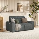 Cohen 2 Seater Electric Recliner in Miller Grey Fabric