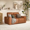 Cohen 2 Seater Electric Recliner in Virgo Cognac Leather