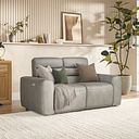 Cohen 2 Seater Electric Recliner in Virgo Platinum Leather