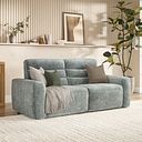 Cohen 3 Seater Electric Recliner in Plush Silver Fabric