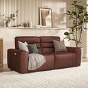 Cohen 3 Seater Electric Recliner in Virgo Chestnut Leather