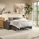 Cohen 3 Seater Sofa Bed in Miller Earth Brown Fabric