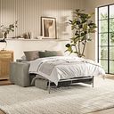 Cohen 3 Seater Sofa Bed in Miller Taupe Fabric