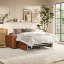 Cohen 3 Seater Sofa Bed in Virgo Cognac Leather